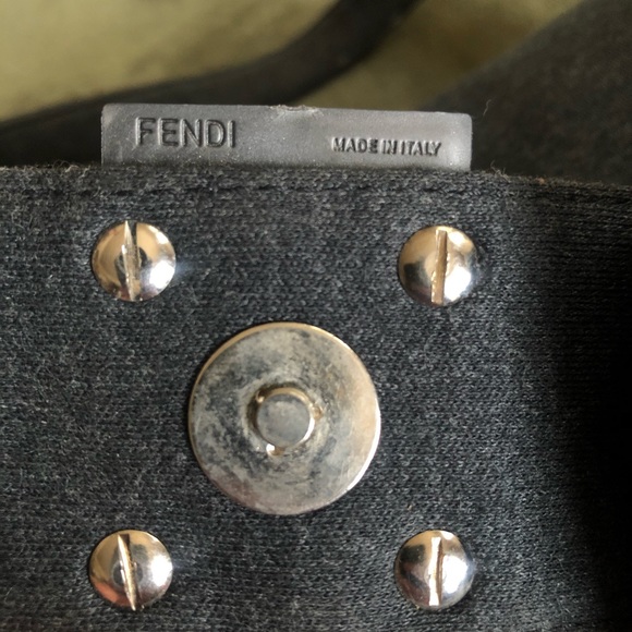 FENDI F/W 09 Blackout Mamma Forever Baguette in Grey Jersey Cotton - Picture 4 of 13